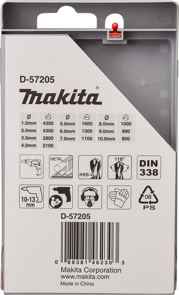 Makita Metallbohrerset 10-teilig null