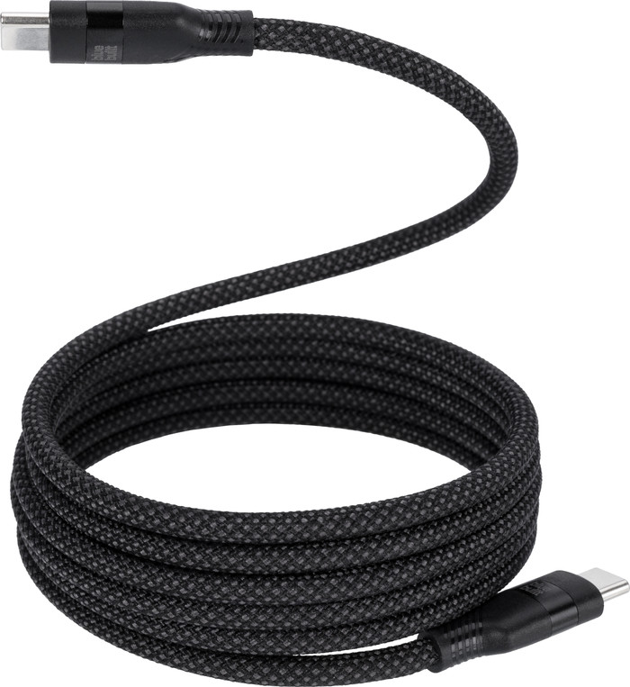 BlueBuilt USB-C-auf-USB-C-Kabel 1,5 m Nylon Magnetisch Schwarz detail