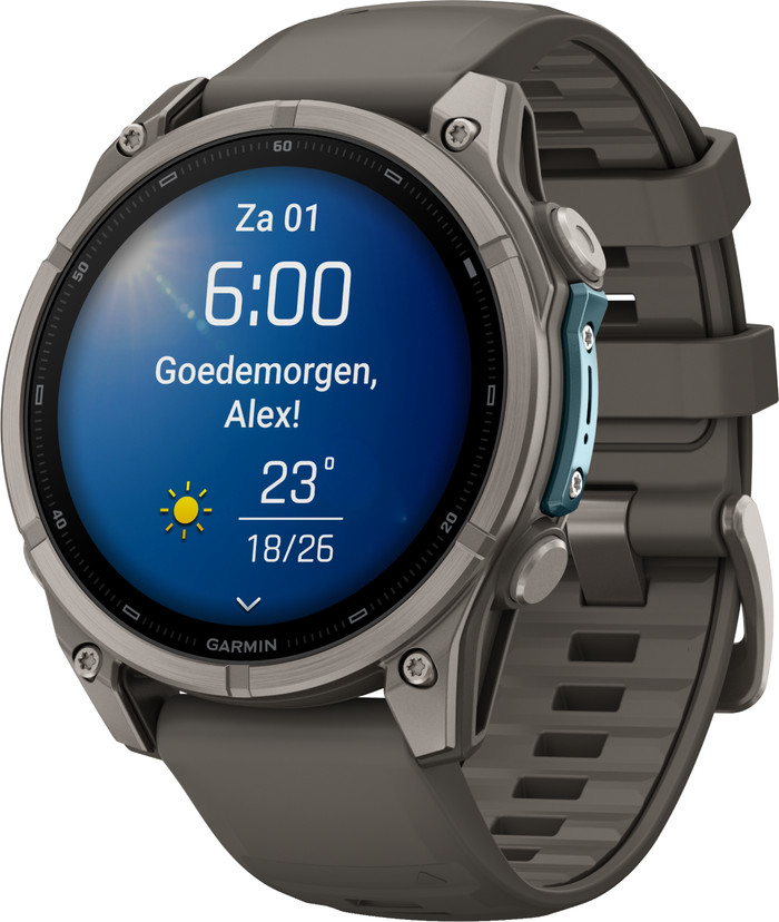 Garmin Fenix 9 Grey 47mm right side