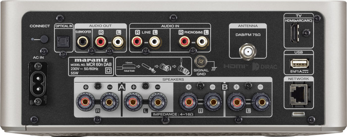 Marantz MCR 60n DAB Gold back
