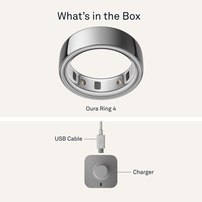 Oura Ring 4 Size 9 Silver visual supplier