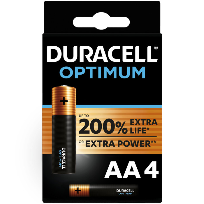 AA-Batterien Duracell Alkaline Optimum 4 Stück Main Image