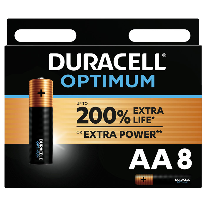 AA-Batterien Duracell Alkaline Optimum 8 Stück Main Image