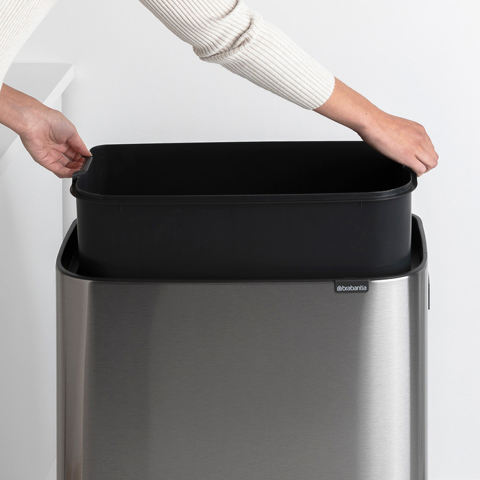 Brabantia Bo Touch Bin Hi Abfalleimer 60 Liter mit Inneneimer Matt Steel Fingerprint Proof null