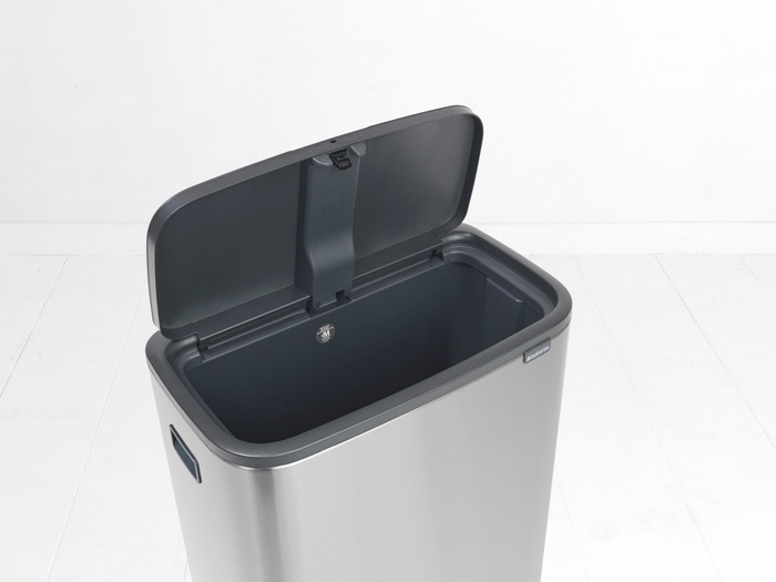 Brabantia Bo Touch Bin Hi Abfalleimer 60 Liter mit Inneneimer Matt Steel Fingerprint Proof null