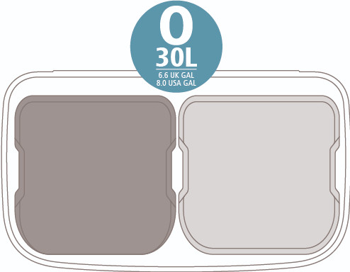 Brabantia Bo Touch Bin Hi Trash Can 2x 30L Matte Steel Fingerprint Proof null