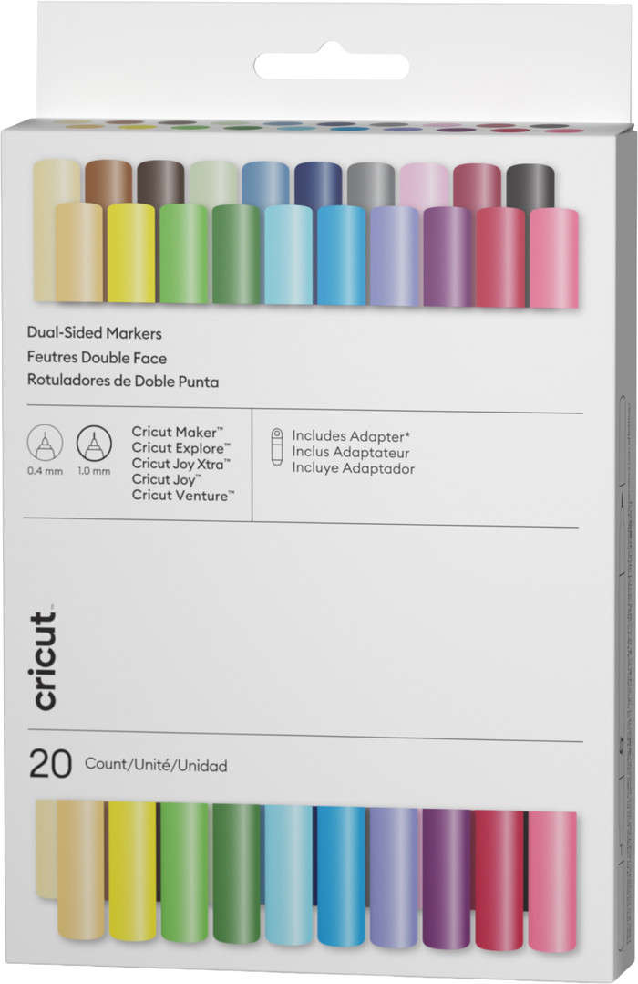 Cricut Dual-Sided Markers Ultimate (Set of 20) + Adapter Main Image