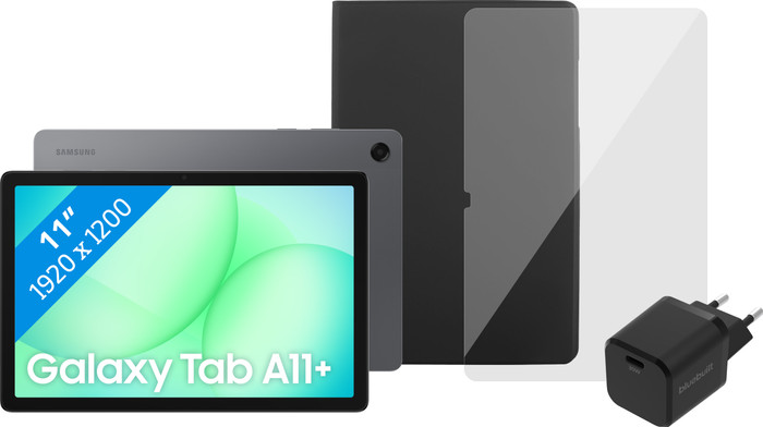 Samsung Galaxy Tab A11 Plus 11 Zoll 128GB Wi-Fi Grau + Komplettes Zubehörset Main Image