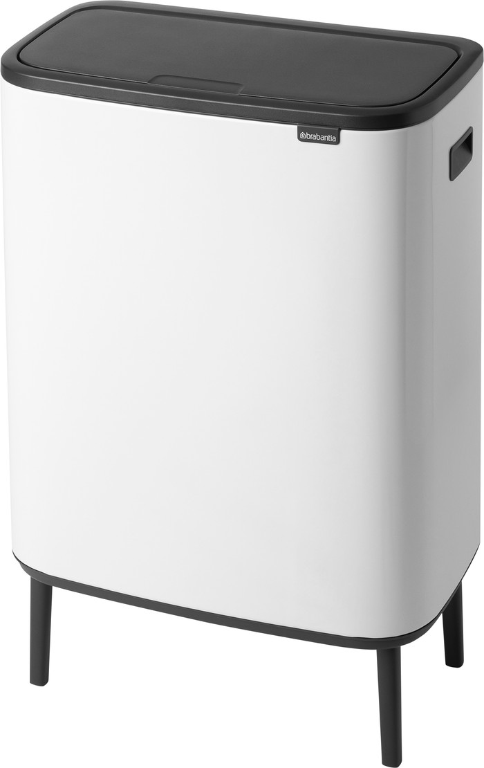 Brabantia Bo Touch Bin Hi Mülleimer 60 Liter mit Kunststoff Inneneimer - White null
