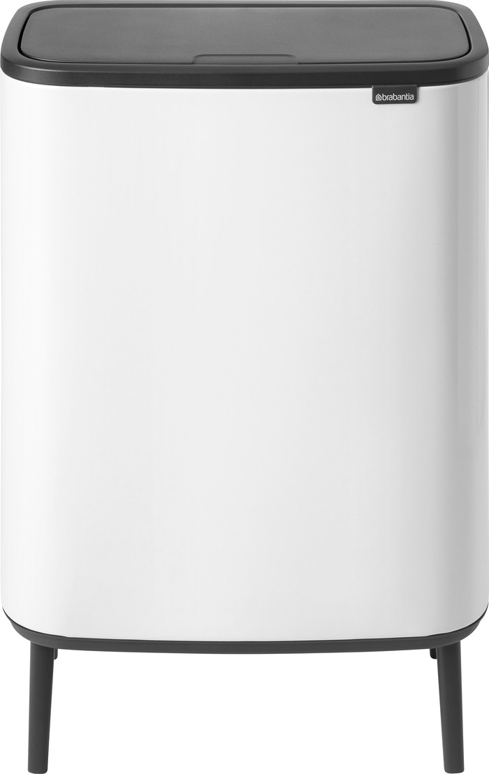 Brabantia Bo Touch Bin Hi Mülleimer 60 Liter mit Kunststoff Inneneimer - White null