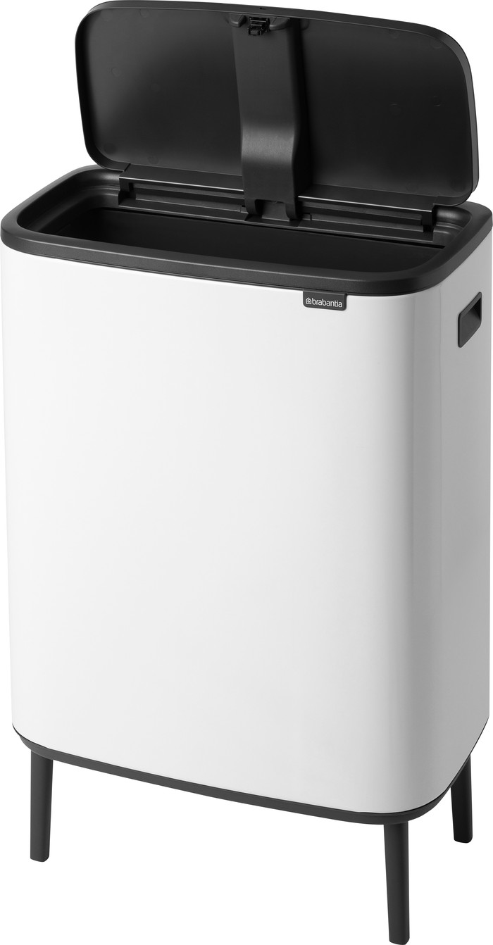 Brabantia Bo Touch Bin Hi Mülleimer 60 Liter mit Kunststoff Inneneimer - White null