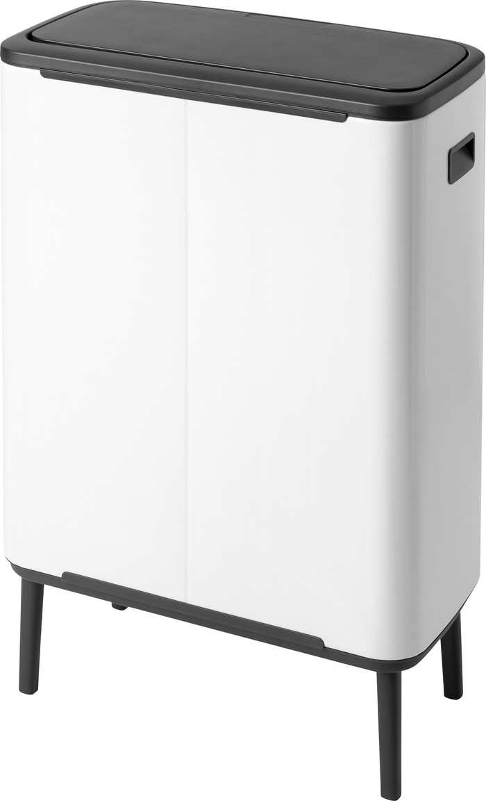 Brabantia Bo Touch Bin Hi Mülleimer 60 Liter mit Kunststoff Inneneimer - White null