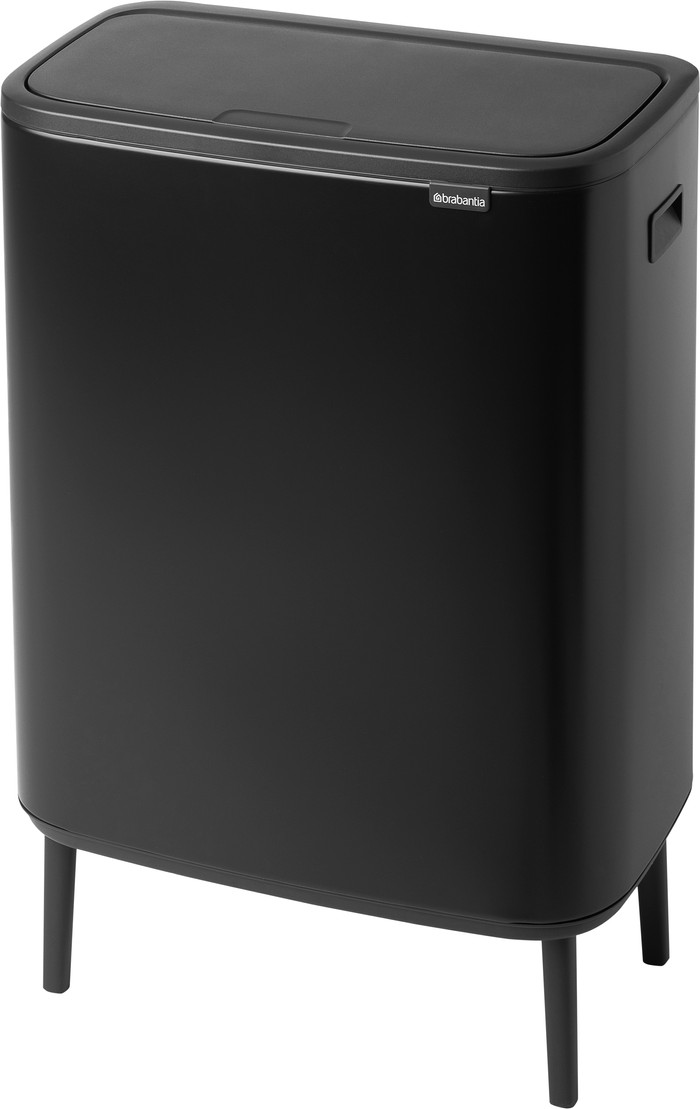 Brabantia Bo Touch Bin Hi Mülleimer 60 Liter mit Kunststoff Inneneimer - Matt Black null