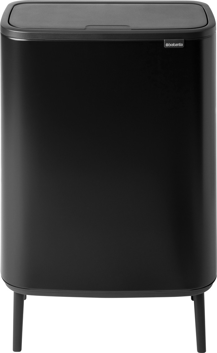 Brabantia Bo Touch Bin Hi Mülleimer 60 Liter mit Kunststoff Inneneimer - Matt Black null