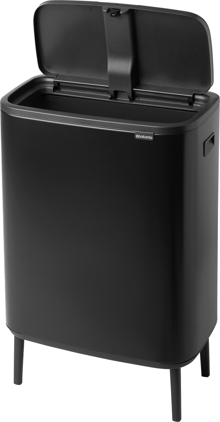 Brabantia Bo Touch Bin Hi Mülleimer 60 Liter mit Kunststoff Inneneimer - Matt Black null