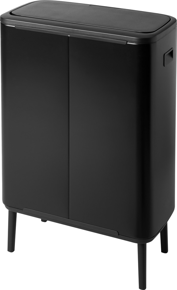 Brabantia Bo Touch Bin Hi Mülleimer 60 Liter mit Kunststoff Inneneimer - Matt Black null