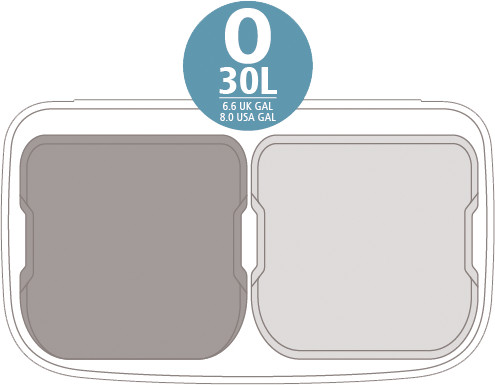 Brabantia Bo Touch Bin Hi Trash Can 2x 30L White null