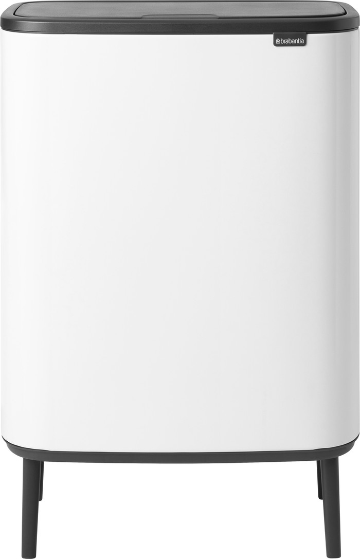 Brabantia Bo Touch Bin Hi Trash Can 2x 30L White Main Image