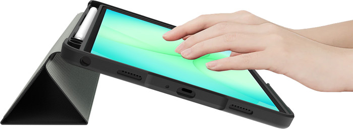 Just in Case Samsung Galaxy Tab A11/A9 Plus ArmorElite Book Case Schwarz detail