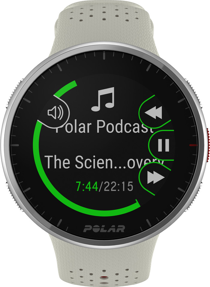 Polar Pacer Pro Weiß vorne