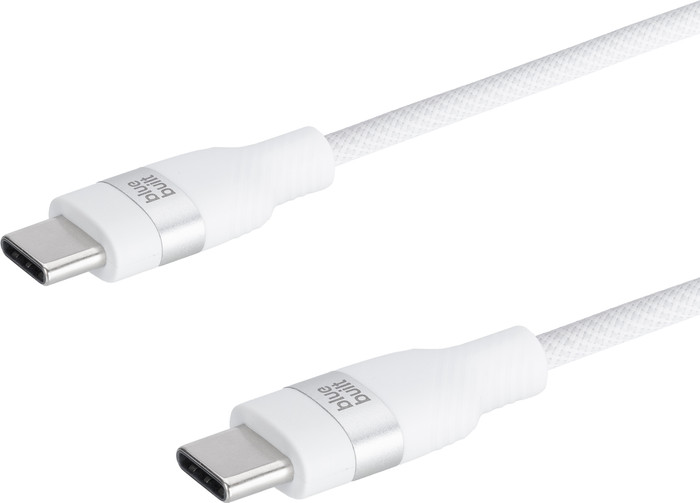 BlueBuilt USB-C-auf-USB-C-Kabel 1,5 m Nylon Weiß rechte seite