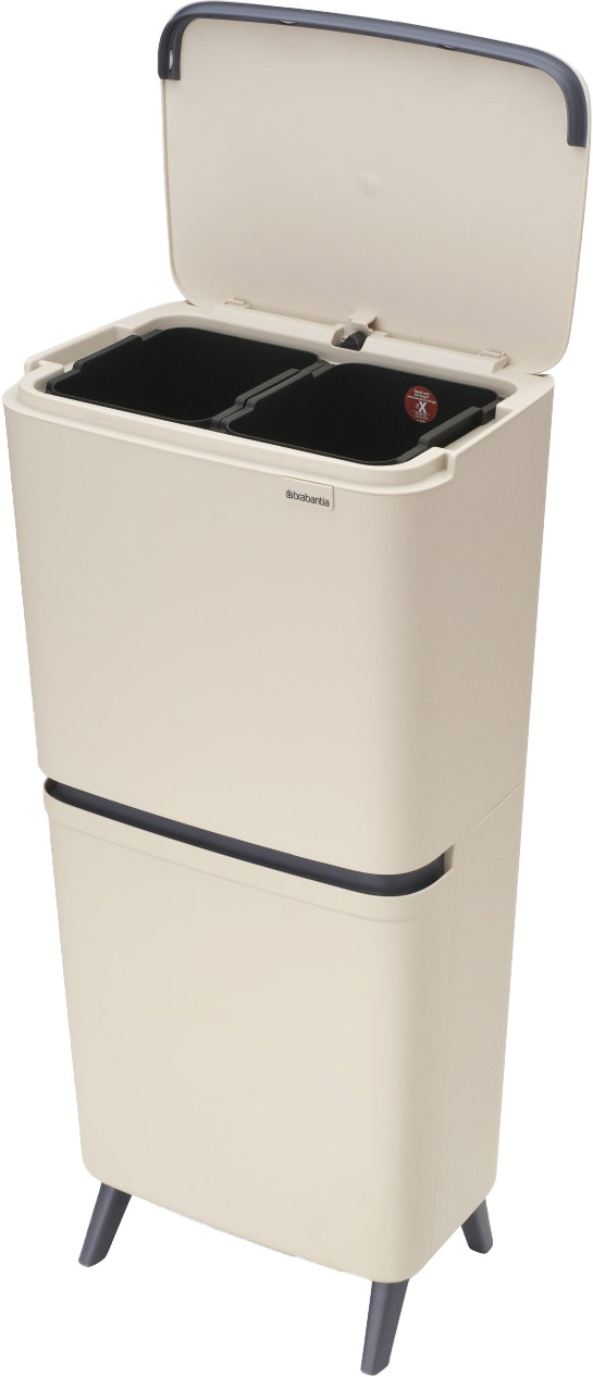 Brabantia SortUp Recycle Hi Mülleimer 25+10+10L Beige rechte seite