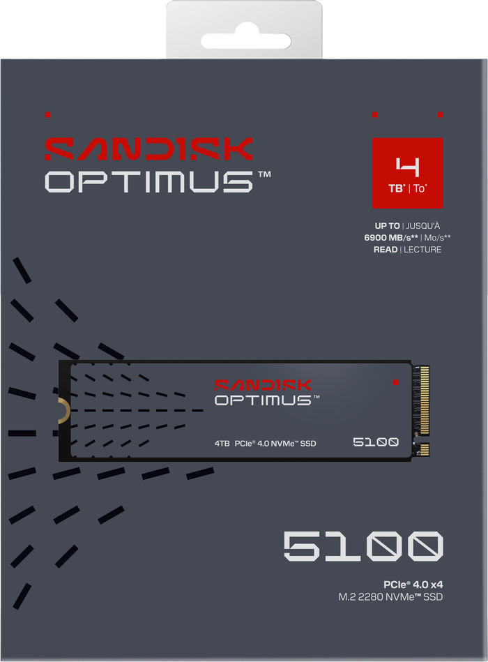 SANDISK Optimus 5100 4TB NVMe SSD verpackung