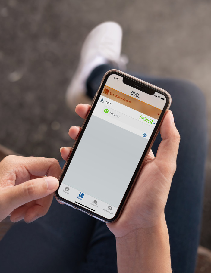 Eve Water Guard produkt in gebrauch