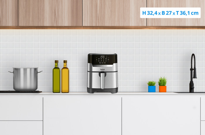 Tefal Easy Fry & Grill XL Precision EY505D Edelstahl visuelles Coolblue 1