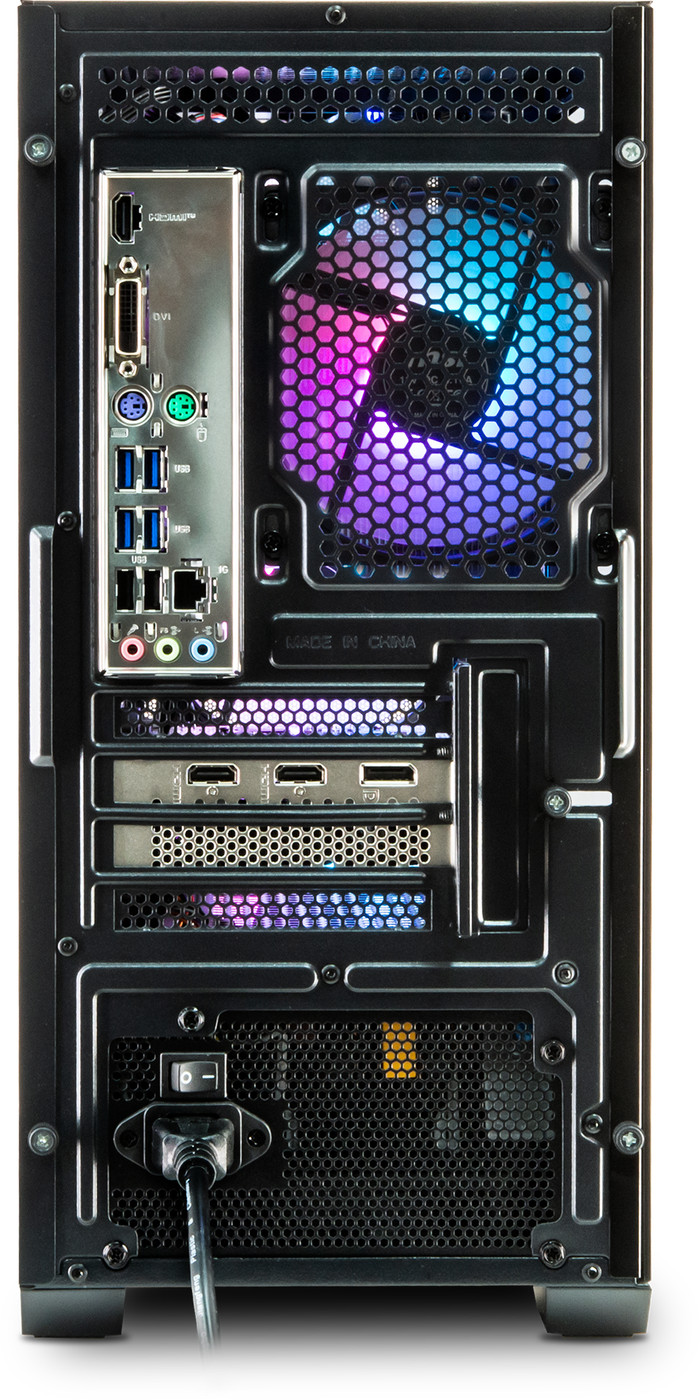 Cobalt x Powered by MSI - Tier 1 - RTX 3050 - Ryzen 5 5500 - 16GB - 500GB SSD rückseite