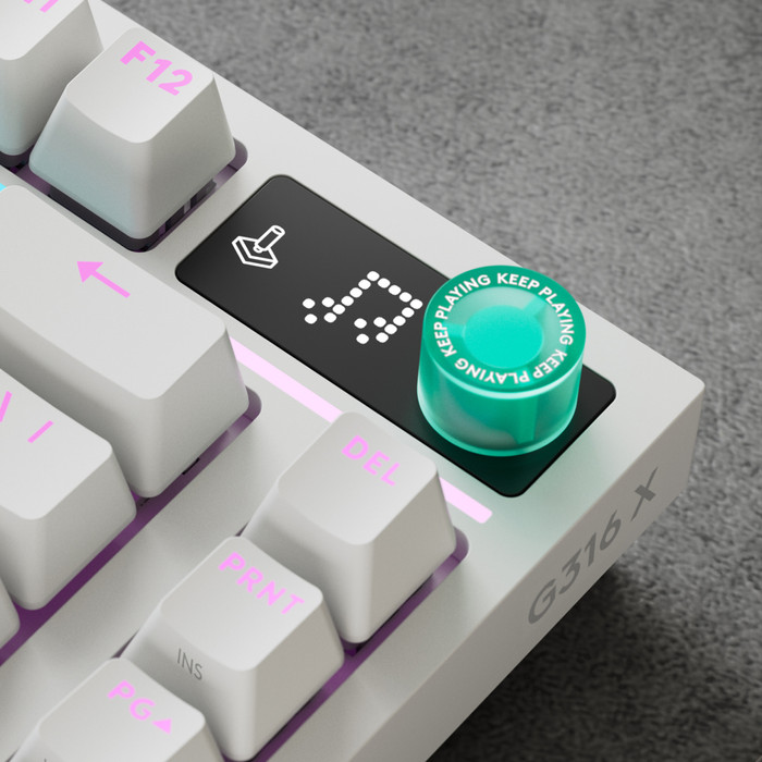 Logitech G316 X 75 Gaming-Tastatur Weiß Qwertz detail