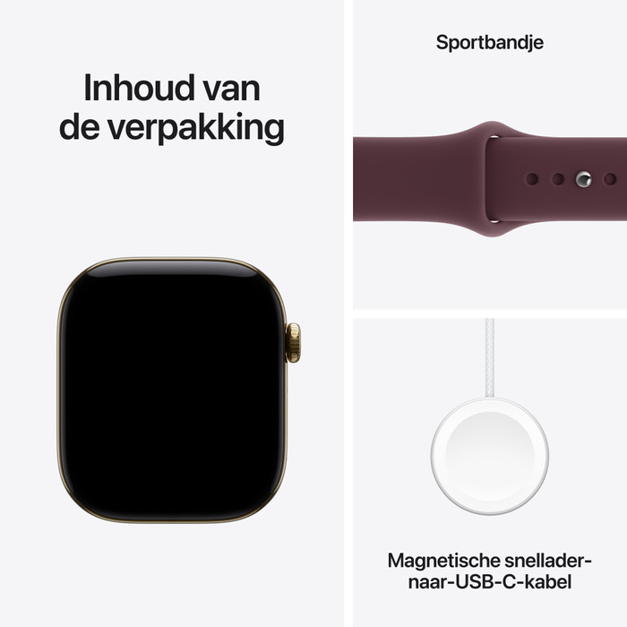 Apple Watch Series 12 Cellular 46 mm Titan Gold Sportarmband S/M visueller lieferant
