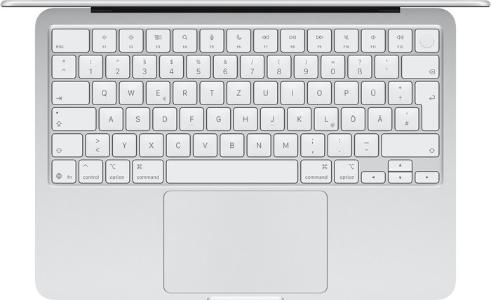 Apple MacBook Neo (2026) A18 Pro 512GB mit Touch ID Silber QWERTZ oberseite