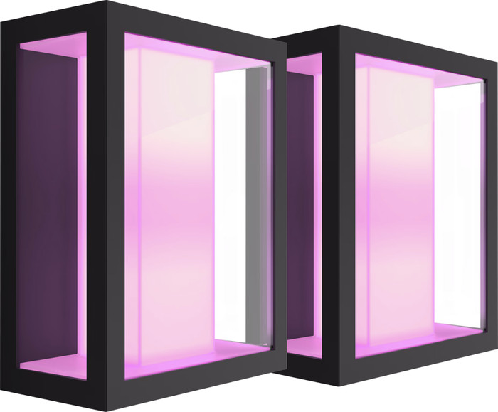 Philips Hue Impress Wandleuchte White & Color Schwarz Breit Doppelpack Main Image