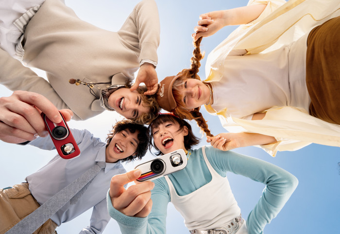 Insta360 GO 3S Retro-Bundle Weiß 128 GB produkt in gebrauch