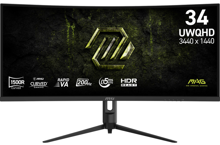 MSI MAG 342CQRF E20 Curved front