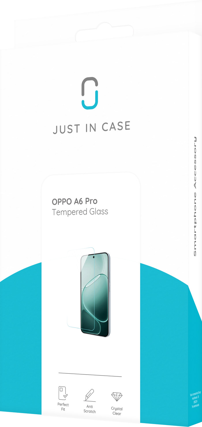 Just In Case Tempered Glass OPPO A6 (4G/5G) Screen Protector packaging