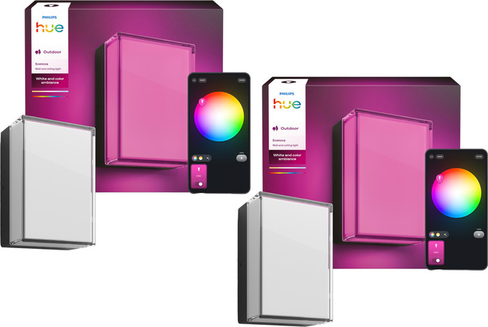 Philips Hue Scenova Wand- und Deckenleuchte Außenbereich Doppelpack Main Image