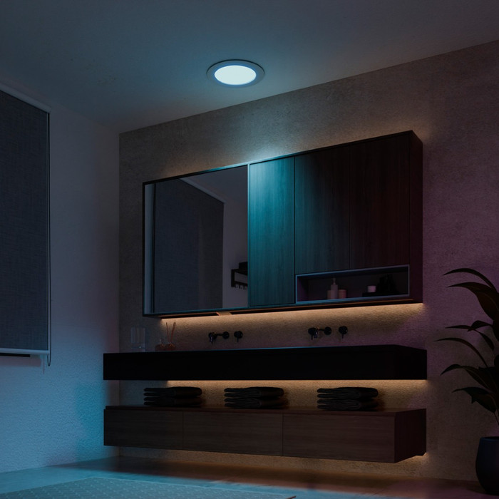 Philips Hue Recessed Spot Light Slim - White and Color 170mm - White product in use