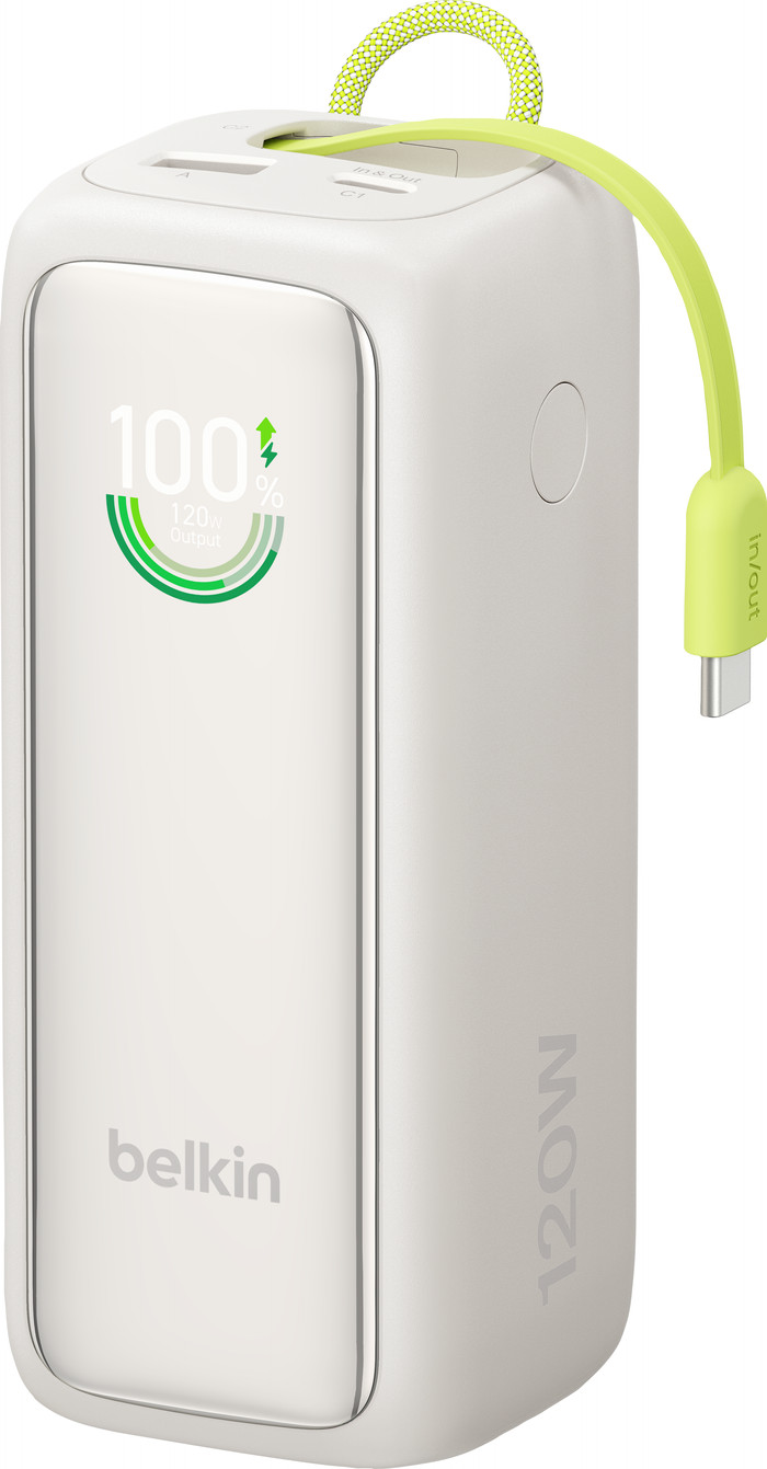 Belkin Powerbank 22.000 mAh mit Schnellladefunktion 120 Watt Beige Main Image