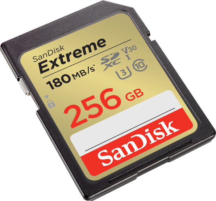 SanDisk SDXC Extreme 256GB 130MB/s front