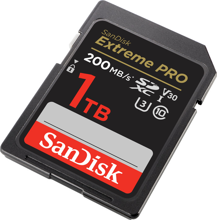 SanDisk SDXC Extreme Pro 1TB 140 MB/s vorne