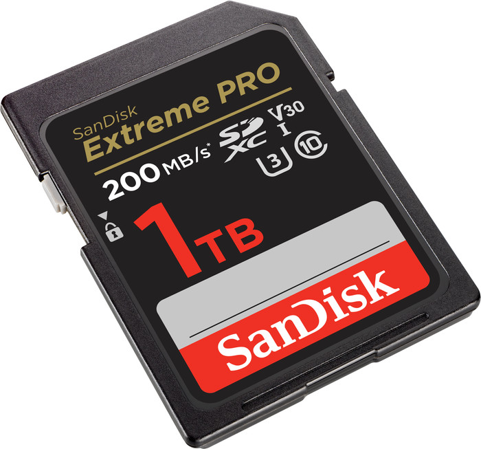 SanDisk SDXC Extreme Pro 1TB 140 MB/s vorne