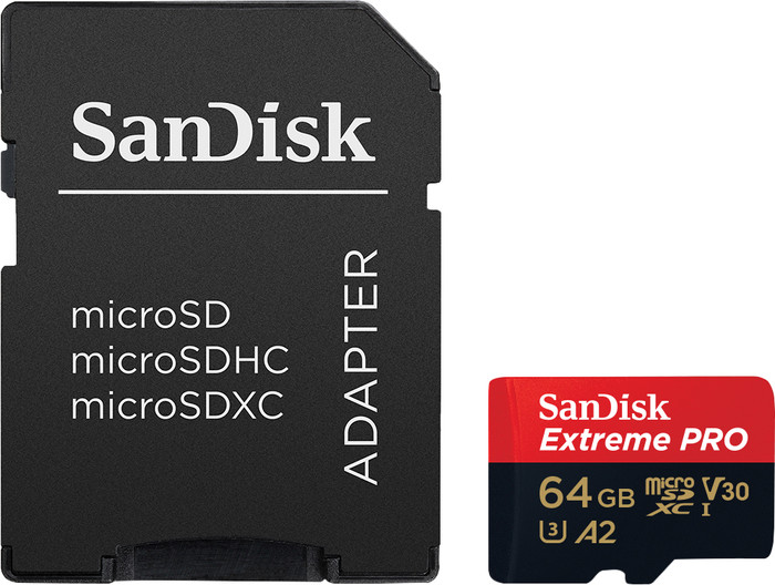 SanDisk microSDXC Extreme Pro 64GB 90 MB/s vorne