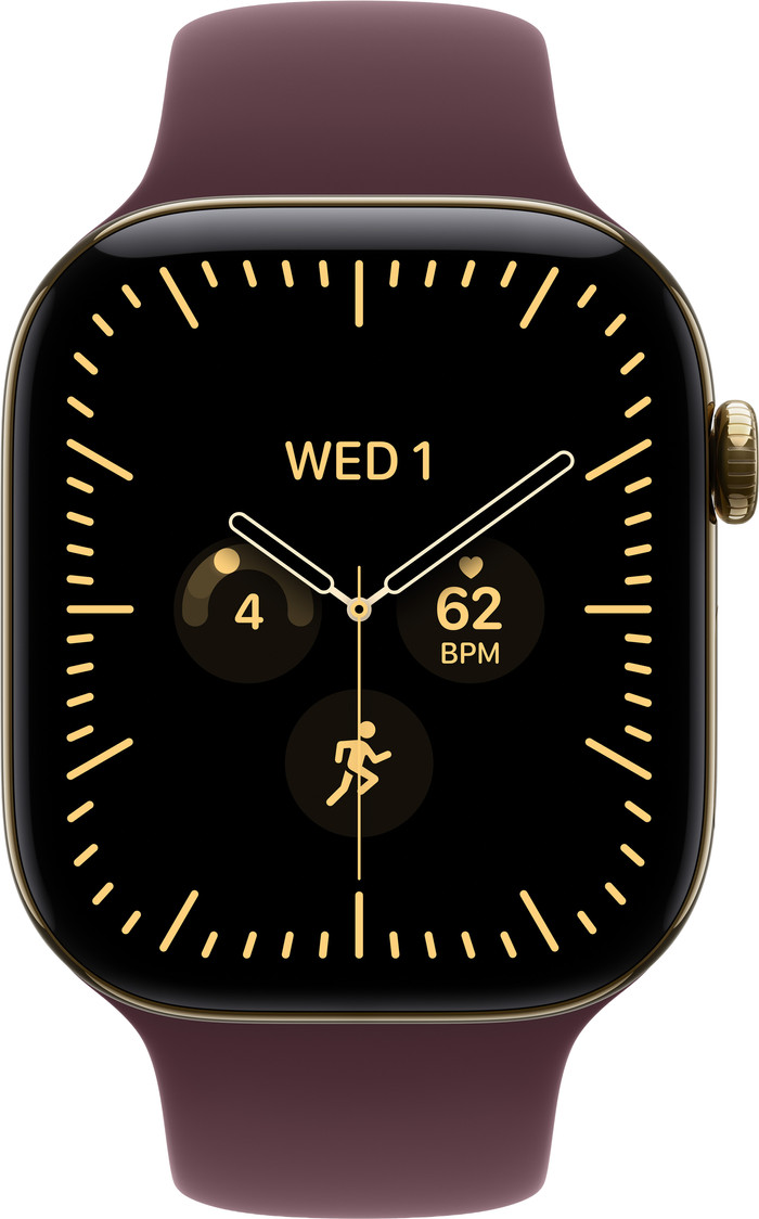 Apple Watch Series 12 Cellular 46 mm Titan Gold Sportarmband S/M vorne