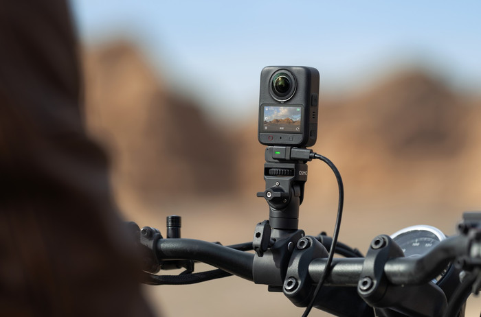 DJI Osmo 360 II Limitless Riding Combo product in use