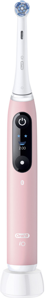 Oral-B iO Series 6N Hellrosa + zusätzliche iO Sanfte Reinigung Aufsteckbürste vorne