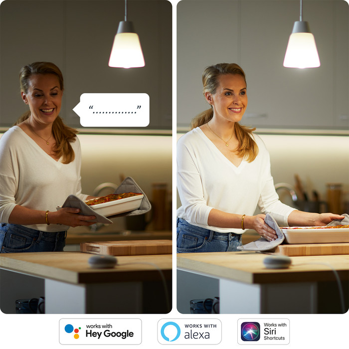 WiZ Smart Filamentlampe Standard Gold - Warmes bis kaltweißes Licht - E27 produkt in gebrauch