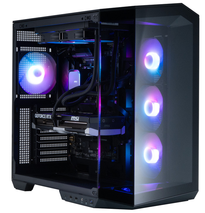 Cobalt x POWERED BY MSI - Tier 3 - RTX 5080 - Ryzen 7 9800X3D - 64GB - 4TB SSD left side