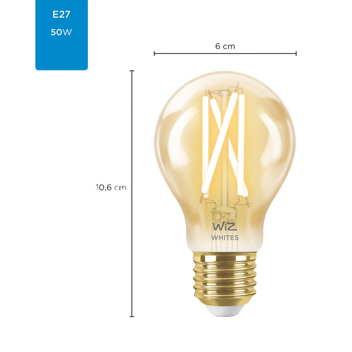 WiZ Smart Filamentlampe Standard Gold - Warmes bis kaltweißes Licht - E27 null
